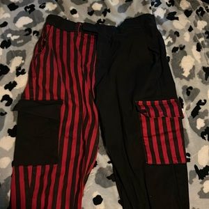 HotTopic Cargo Pants Partly Striped